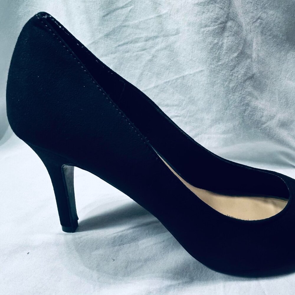 Black Suede High Heel Pointed Toe Pumps